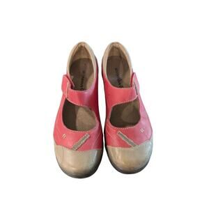 Romika Womens Gina 21 Red Tan Hook And Loop Mary Jane Shoes Sz 8.5